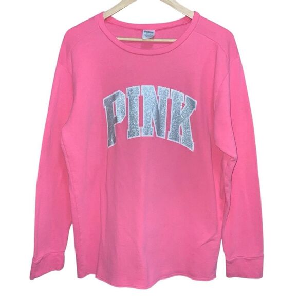 PINK Victoria’s Secret Women’s Glitter Crewneck Sweater size M - Picture 3 of 8